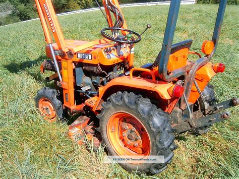 Diesel Kubota B4200 4wd With Front End Loader And Belly Mower Low Reserve