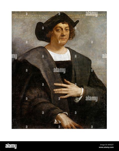 Christopher Columbus America Painting High Resolution Stock Photography