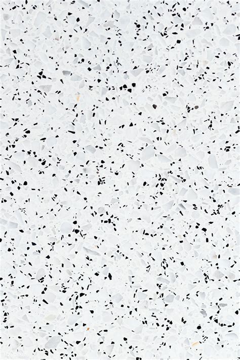 White Granite Textured Tile With Black Stains Premium Image By