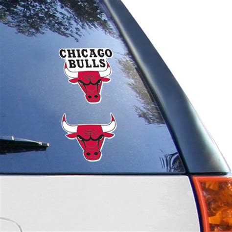 Chicago Bulls 2 Pack 4 X 4 Die Cut Decals