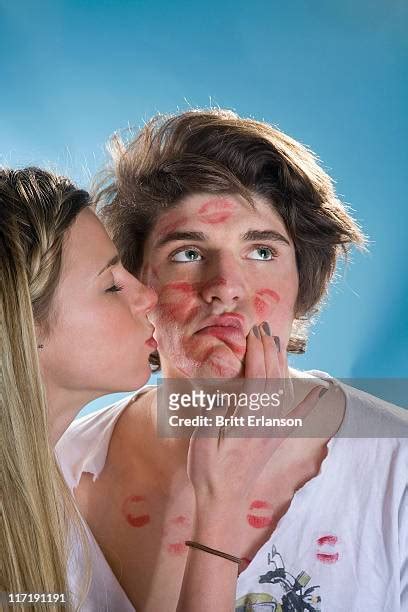 lipstick kisses all over face photos and premium high res pictures getty images