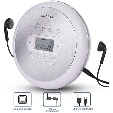 Portable Cd Player Personal Compact Disc Player With Lcd Display Stereo