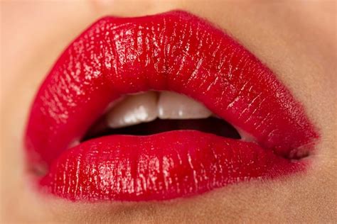 Free Photo Closeup Female Lips With A Red Color Of Lipstick