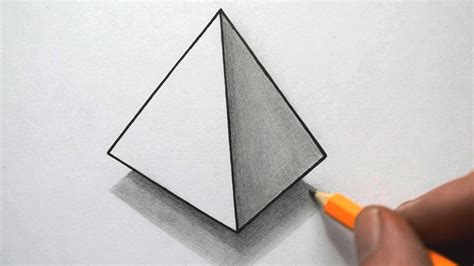 How To Draw A Pyramid Youtube