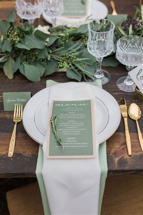 Cozy Winter Wedding Styled Shoot Green Themed Wedding Wedding Table