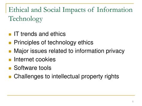 Ethical Issues Related To Information Technology Technology