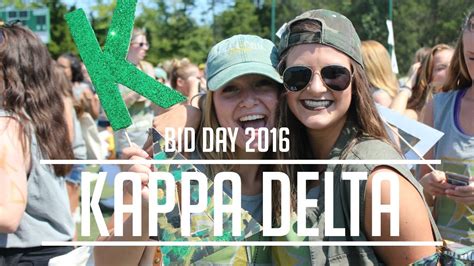 Kappa Delta Uncc Bid Day 2016 Youtube