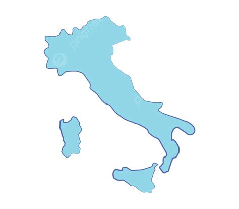 Italy Map Graphic European Contour Vector Graphic European Contour