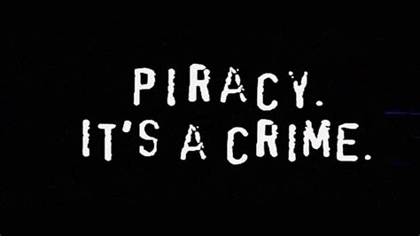 Anti Piracy Ad Piracy Its A Crime Youtube