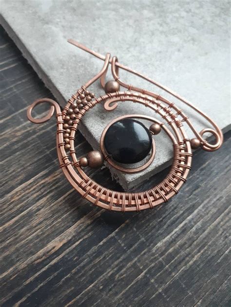 celtic shawl pin rustic copper sweater pin or scarf pin in etsy