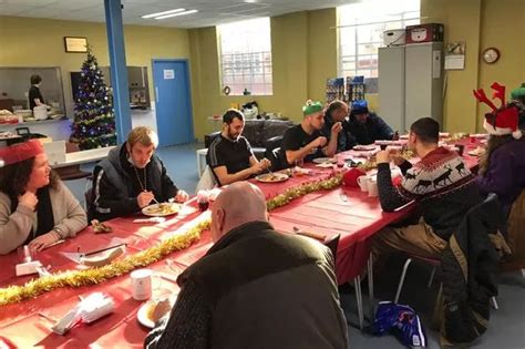Charity And Volunteers Team Up To Serve Hearty Meals To Homeless People