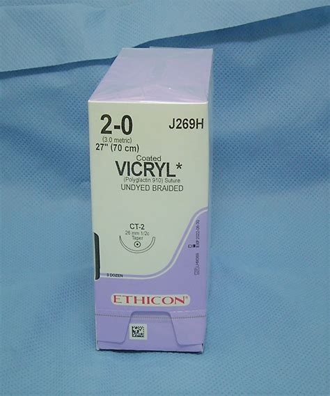 Ethicon J269h Vicryl Suture 2 0 27 Ct 2 Taper Needle Da Medical