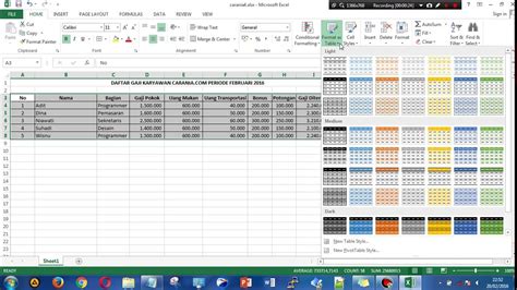 Bagaimana contoh cara membuat slip gaji karyawan sederhana? Memperindah Tabel Gaji Karyawan Di Excel - YouTube