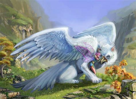 White Griffin Mythical Creatures Creatures Mythological Creatures