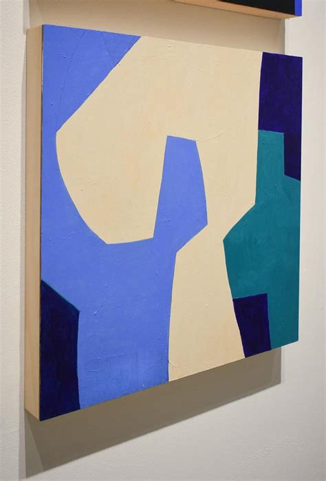 Ralph Stout Small 17 Graphic Abstract Geometric Painting On Panel