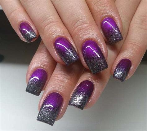 silver  purple nail designs easyday
