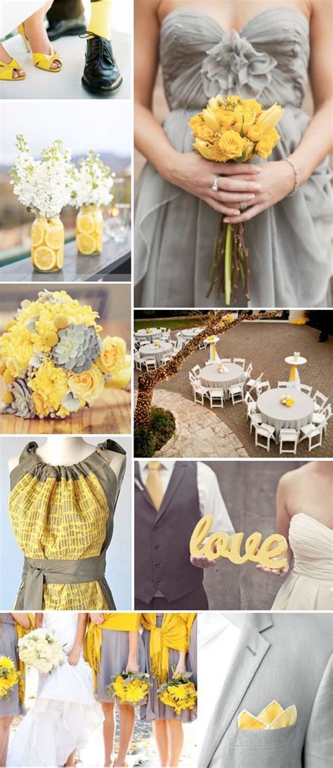 Grey And Yellow Wedding Colors Beautiful For Spring Or Summer Yellow