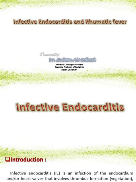 Infective Endocarditis Pdf Cardiovascular Diseases Epidemiology