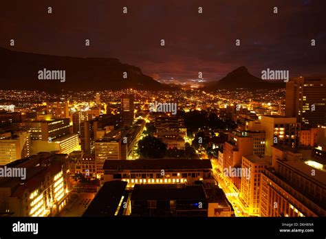 Cape Town Cbd Table Mountain And Lions Head At Dusk Cape Town