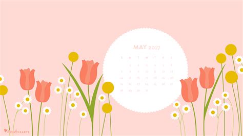 May 2017 Calendar Wallpaper Sarah Hearts