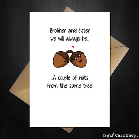 20 gift ideas for your brother's 30th birthday, unique gifter. Acorn-y Greetings Card for your brother / sister - any ...