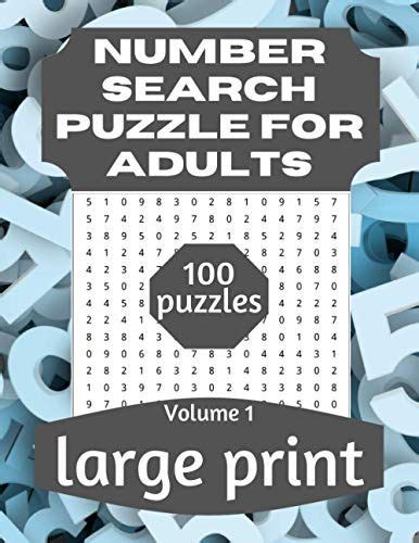 Number Search Puzzle For Adults Large Print Number Search Books For