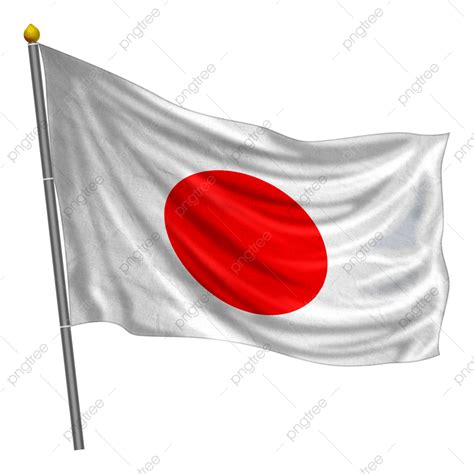 รูปธงชาติญี่ปุ่นโบกสะบัดด้วยเนื้อผ้า Png ประเทศญี่ปุ่น ธง ขาวแดงภาพ