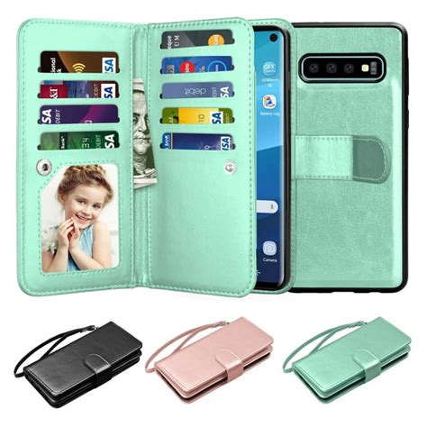 Wallet Cases For Samsung Galaxy S10 S10e S10 S10 Plus S9 S9 S9 Plus Njjex Wrist