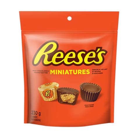reese s miniatures milk chocolate peanut butter cups candy 230g bag