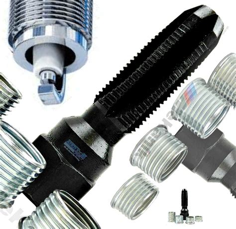14mm Spark Plug Thread Repair Tool Kit 4pc Helicoil Rethread Inserts 14