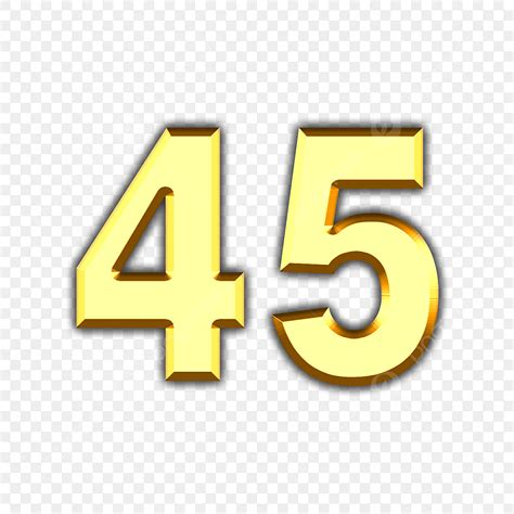 Number 45 Png Vector Psd And Clipart With Transparent Background For