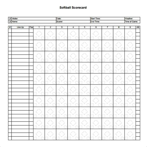 A box score is a structured summary of the results from a sport competition. FREE 10+ Sample Softball Score Sheet Templates in Google ...