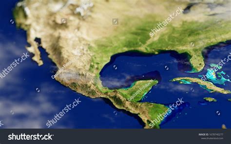 3d Cgi Illustration Mexico Topography Map Stock Illustration 1678740277