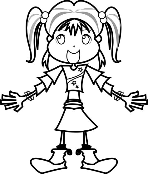 Free Black And White Girl Cartoon Download Free Black And White Girl