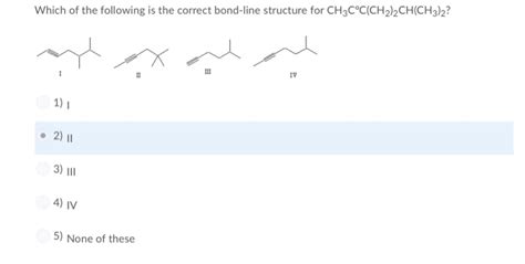 Solved Which Of The Following Is The Correct Bond Line