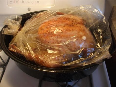 herb roasted turkey cooked in oven cooking bag recipe just a pinch