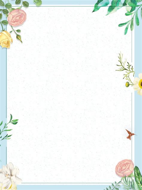 » flowers are a ubiquitous element in all kinds of design: Painted Flowers Border Excited Invitation Background ...