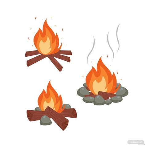 Camp Fire Vector In Illustrator Svg  Eps Png Download