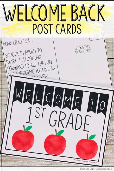 This Welcome Postcards Are Great From A Teacher To Their Students For