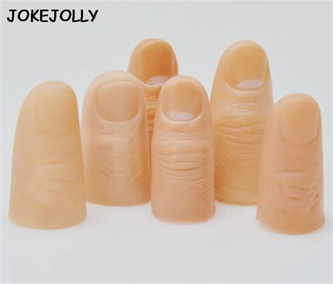 fake soft thumb tip finger fake magic trick close up vanish appearing finger trick props toy