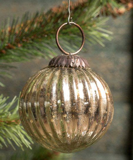 Ragon House Silvertone Ribbed Kugel Ornament Set Of Six Zulily Mercury Glass Ornaments