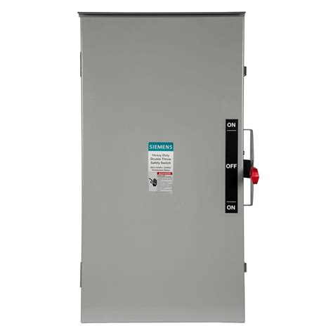 Siemens Double Throw 200 Amp 240 Volt 3 Pole Outdoor Non Fusible Safety