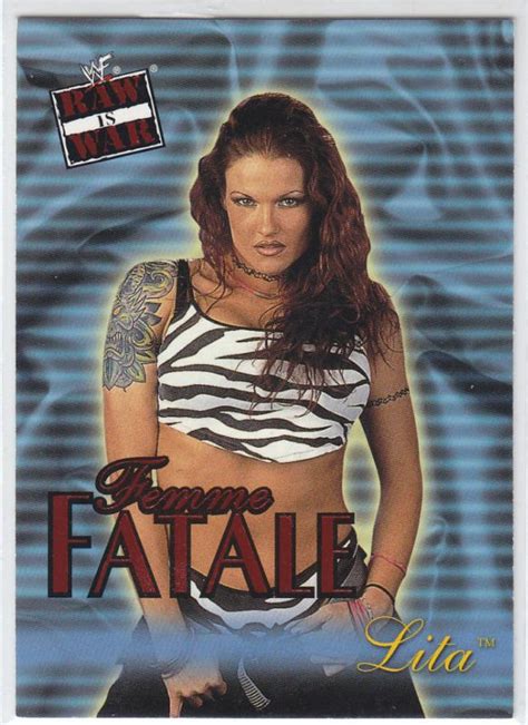2001 WWF RAW IS WAR INSERT FEMME FATALE LITA SEXY CARD On PopScreen