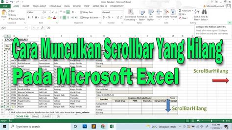 Cara Munculkan Kembali Scrollbar Yang Hilang Pada Microsoft Excel Youtube