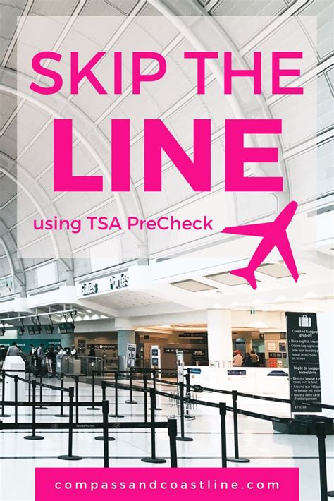 An Airport With The Text Skip The Line Using Tsa Precheck On It