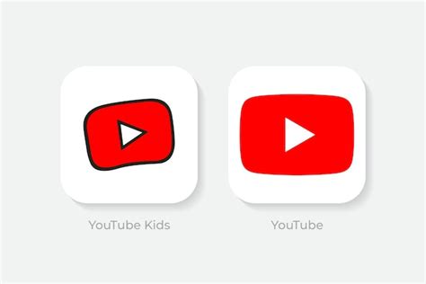Premium Vector Youtube And Youtube Kids Logos Editable Vector
