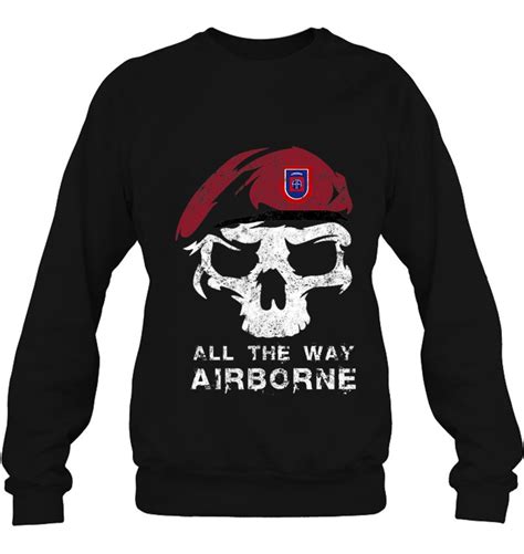 Vintage Army 82nd Airborne All The Way Skull Maroon Beret