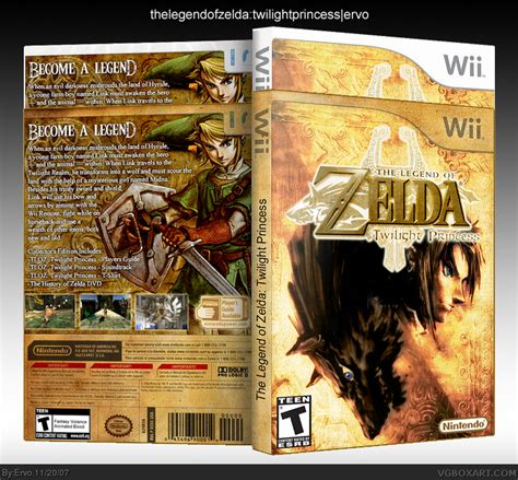 The Legend Of Zelda Twilight Princess Wii Box Art Cover By Ervo