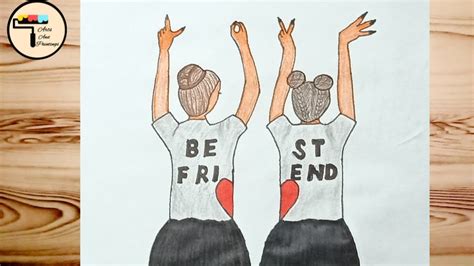 Friendship Day Drawing Best Friend Drawing Friendship Day Pencil
