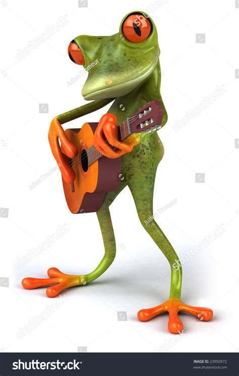 Frog With Guitar Stock Photo 23950972 Shutterstock